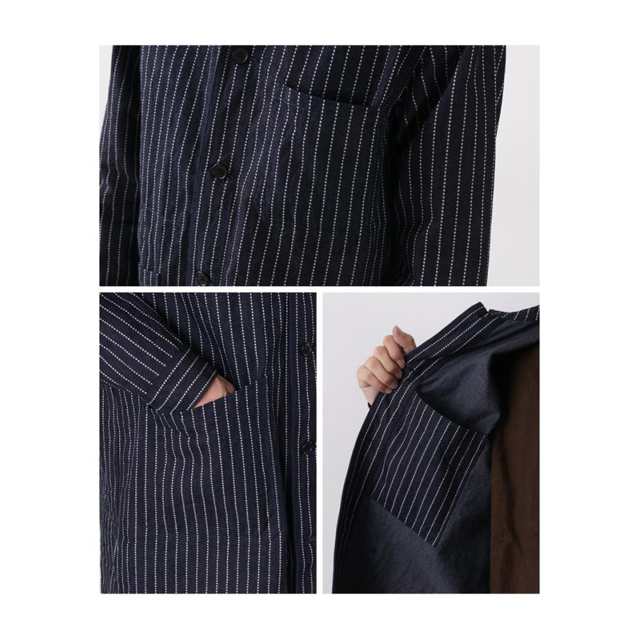 FOB FACTORY（FOBファクトリー） F2408 フレンチ デニムコート ウォバッシュ / コットン / メンズ / 日本製 | FOB FACTORY | 08