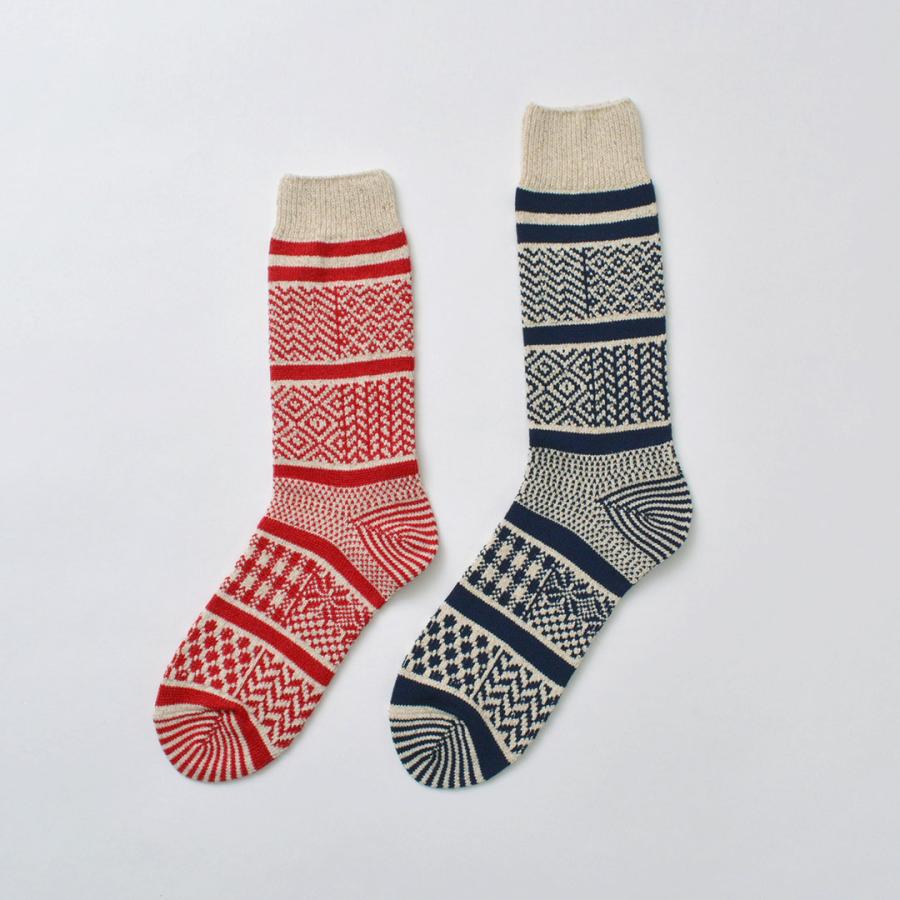 ROTOTO（ロトト） マルチジャガード クルーソックス / 靴下 メンズ レディース ユニセックス 柄 プレゼント ギフト 日本製 | ROTOTO | 15