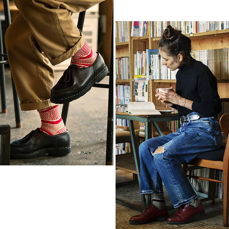 ROTOTO（ロトト） マルチジャガード クルーソックス / 靴下 メンズ レディース ユニセックス 柄 プレゼント ギフト 日本製 | ROTOTO | 08