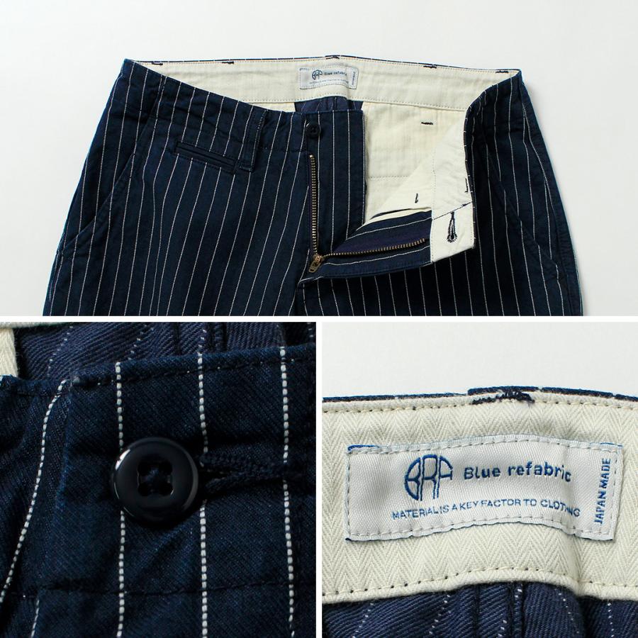 Blue refabric（ブルーリファブリック） ピンヘッドストライプ ワイドテーパード ヴィンテージ チノ 日本製 / メンズ | JAPAN BLUE JEANS | 11