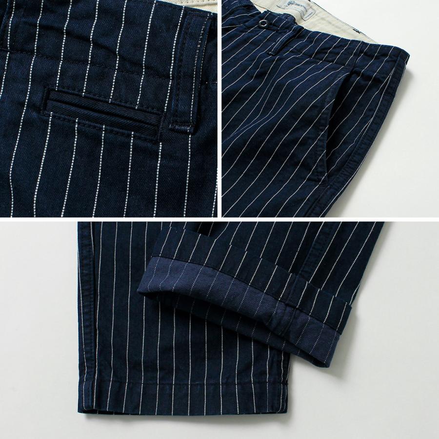 Blue refabric（ブルーリファブリック） ピンヘッドストライプ ワイドテーパード ヴィンテージ チノ 日本製 / メンズ | JAPAN BLUE JEANS | 12