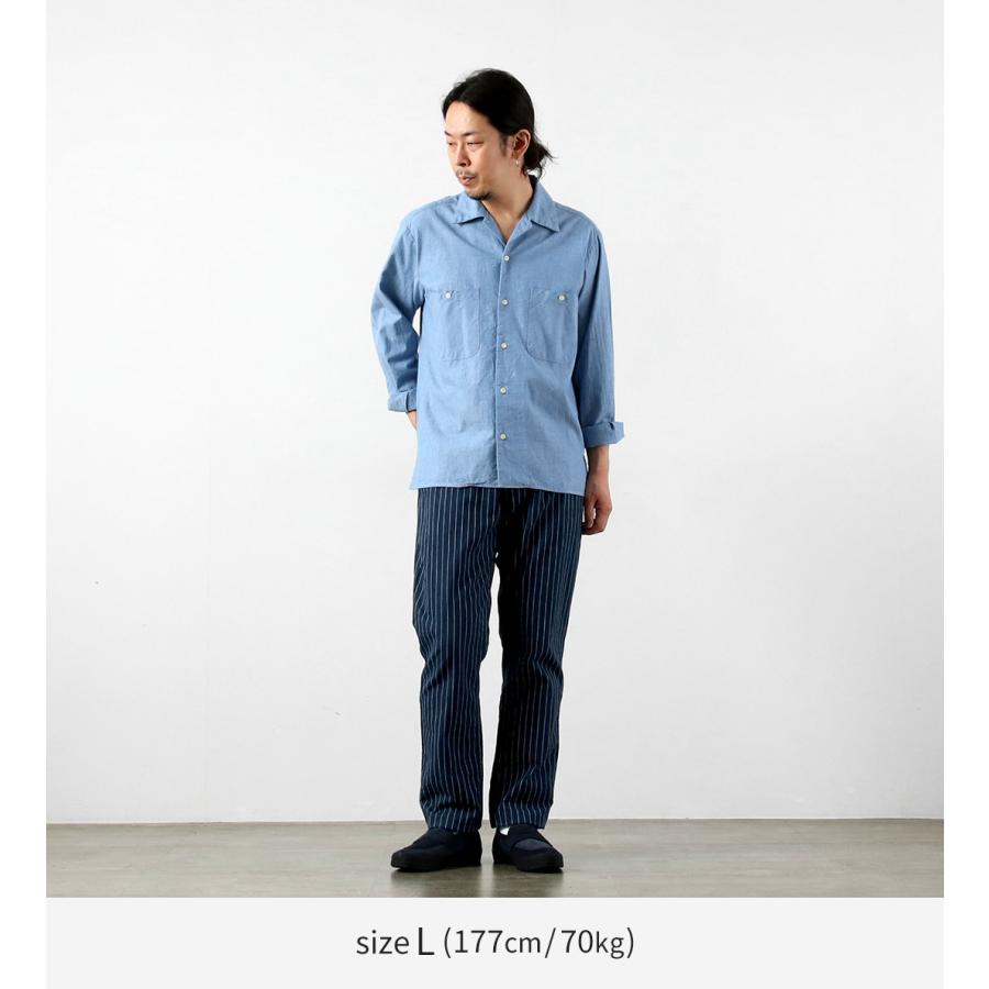 Blue refabric（ブルーリファブリック） ピンヘッドストライプ ワイドテーパード ヴィンテージ チノ 日本製 / メンズ | JAPAN BLUE JEANS | 03