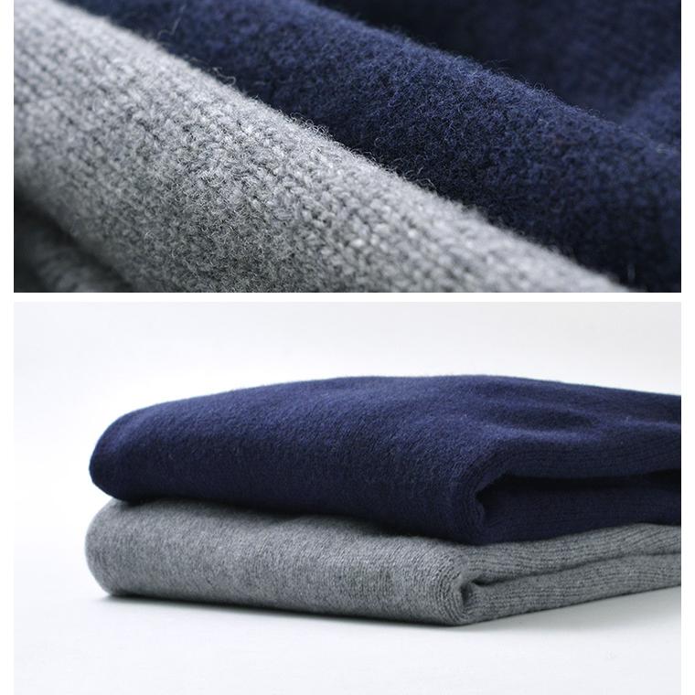 HARLEY OF SCOTLAND（ハーレーオブスコットランド） メリノ カシミヤ クルーネック ニット / メンズ レディース / 無地 OF