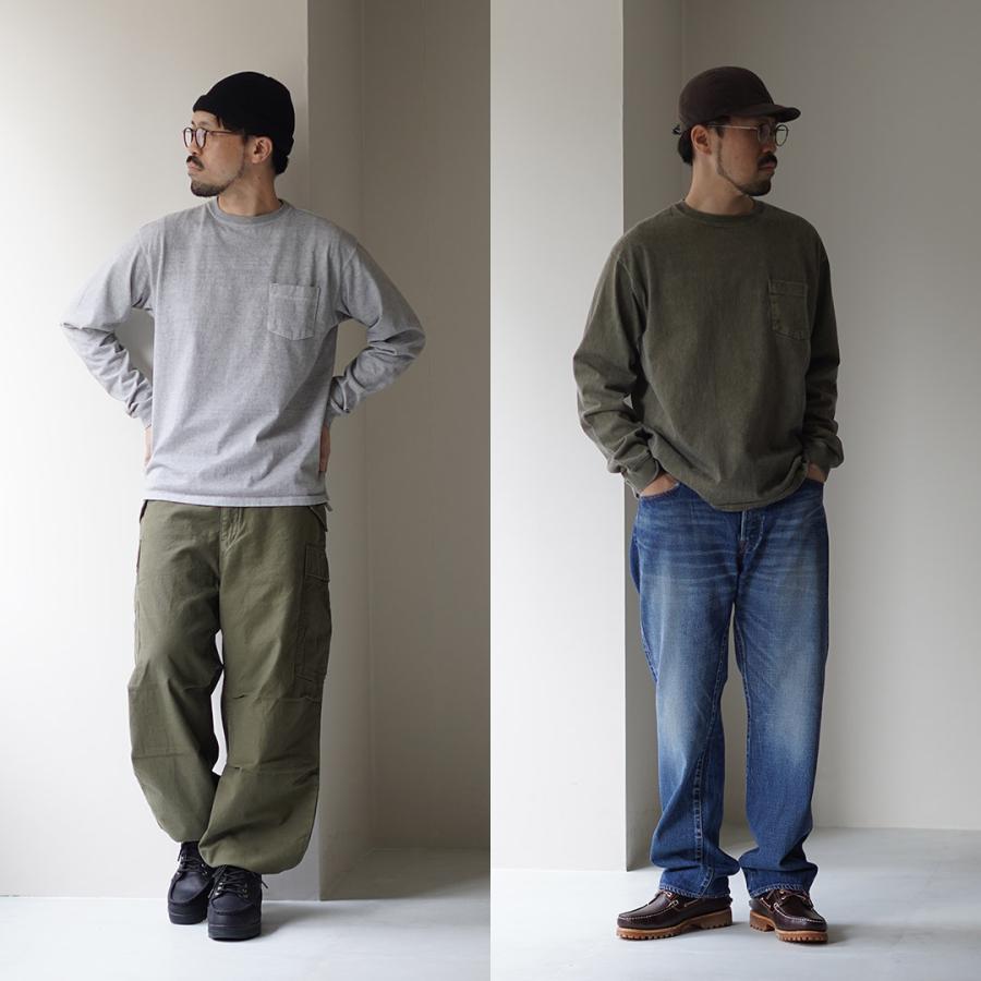 GOOD ON（グッドオン） 別注 ヘビー セットインスリーブ 長袖 ポケットTシャツ / メンズ 無地 9オンス | GOOD ON | 16