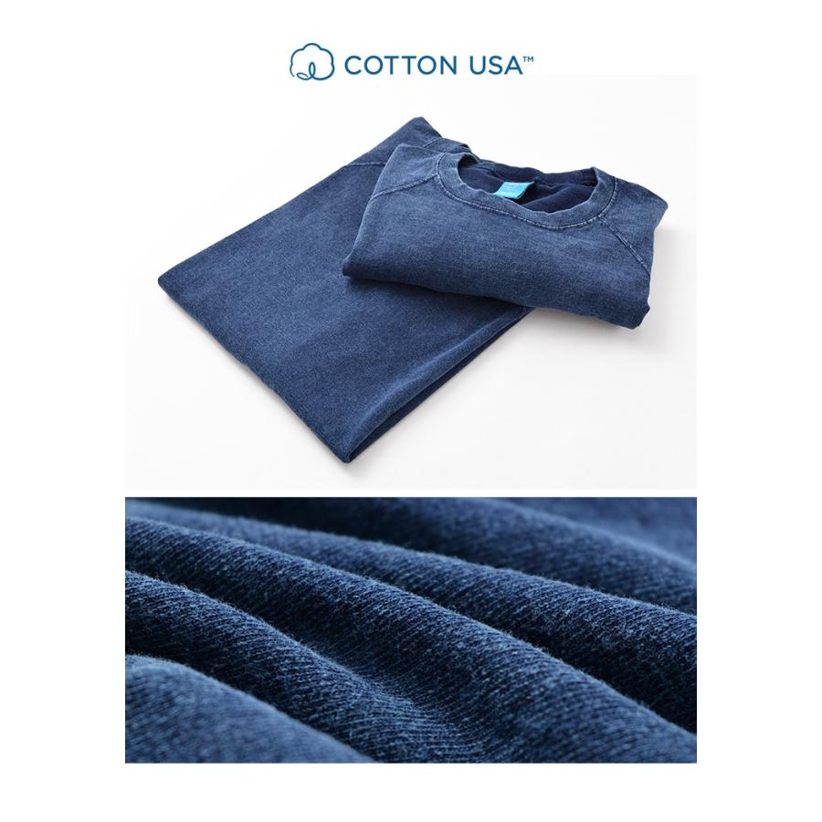GOOD ON（グッドオン） インディゴシェーブ ベースボール Tシャツ ラグラン / 7分袖 メンズ 無地 ピグメントダイ アメリカ製生地 日本製 | GOOD ON | 04