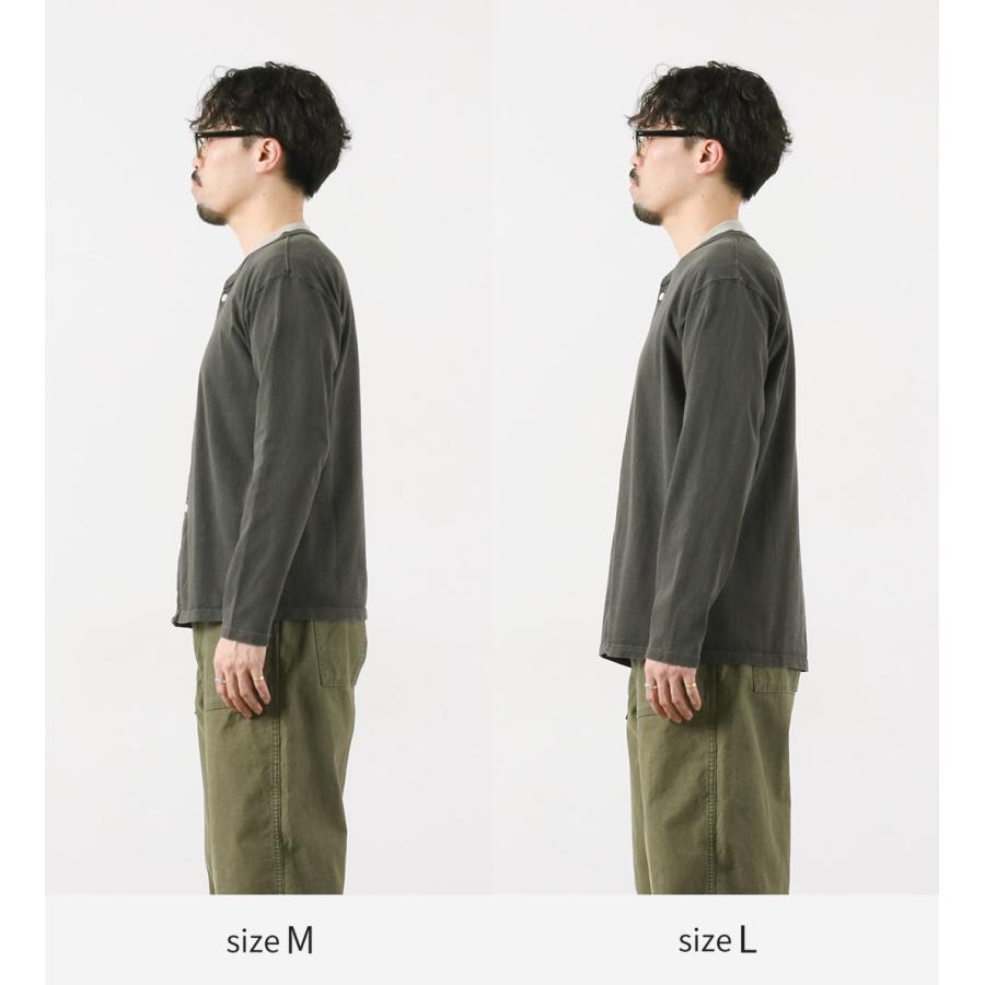 GOOD ON（グッドオン） クルーネック TEE カーディガン / メンズ 羽織 無地 綿100％ USAコットン 日本製 薄手 ピグメントダイ | GOOD ON | 19