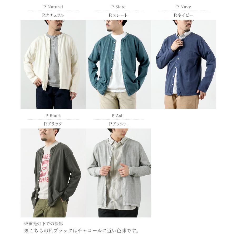 GOOD ON（グッドオン） クルーネック TEE カーディガン / メンズ 羽織 無地 綿100％ USAコットン 日本製 薄手 ピグメントダイ | GOOD ON | 06