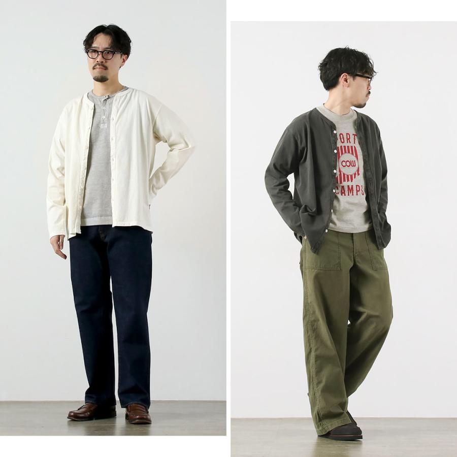 GOOD ON（グッドオン） クルーネック TEE カーディガン / メンズ 羽織 無地 綿100％ USAコットン 日本製 薄手 ピグメントダイ | GOOD ON | 09