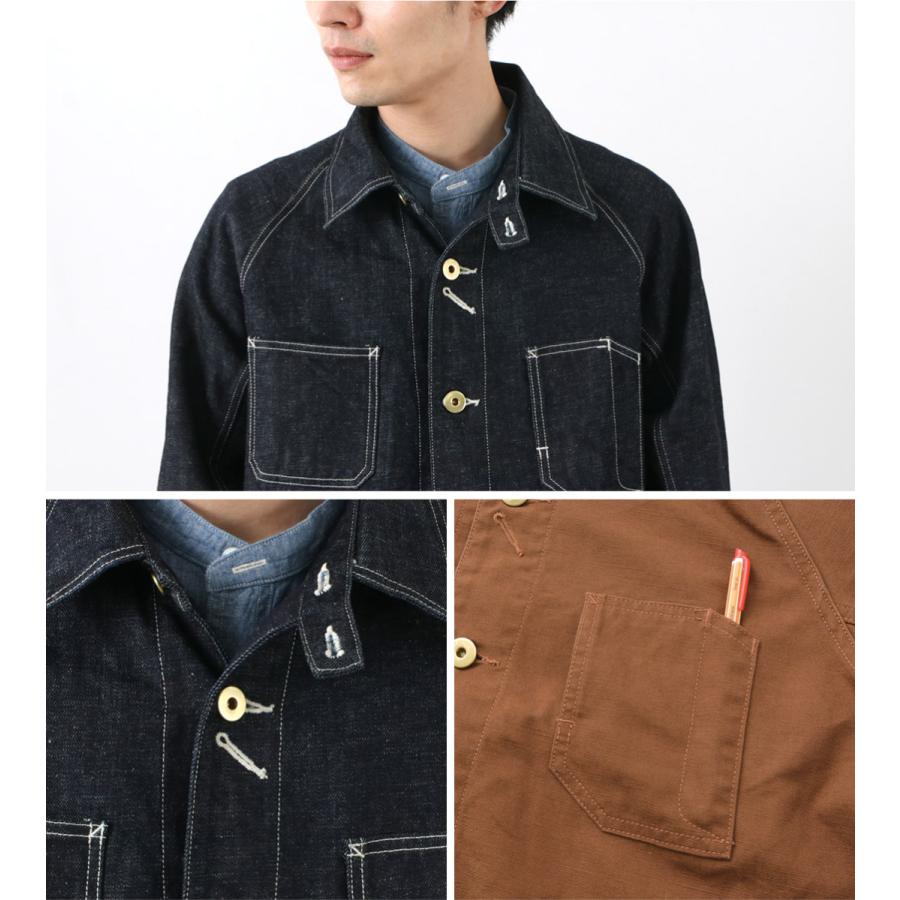 FOBファクトリー/FOB FACTORY /ヒッコリーカバーオール/ Lサイズ FOB FACTORY - 【エフオービーファクトリー/ FOB FACTORY / ヒッコリー