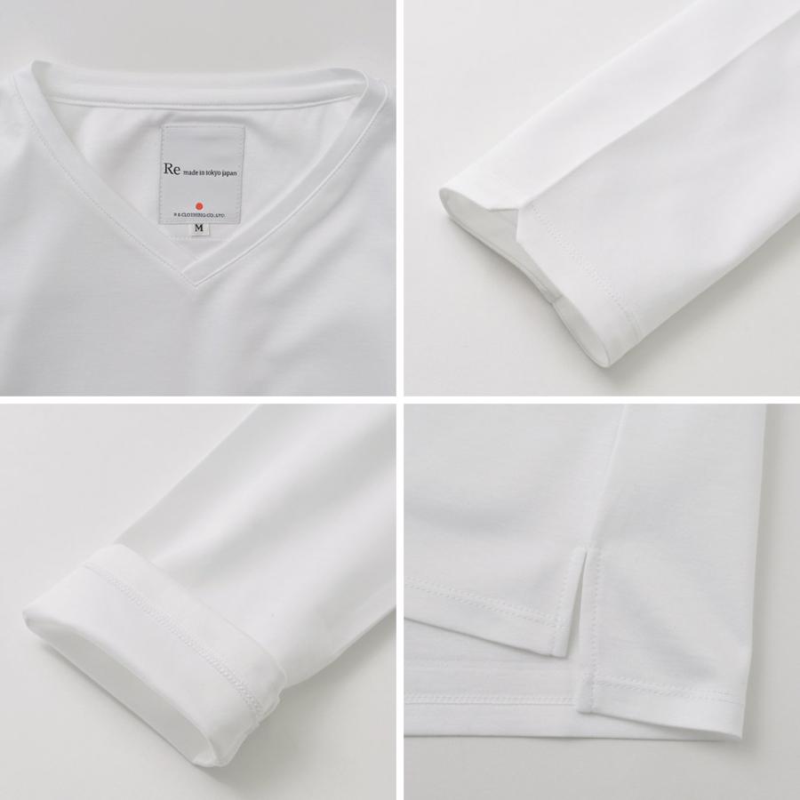 RE MADE IN TOKYO JAPAN（アールイー） 東京メイド Vネック ロングスリーブ ドレスTシャツ 5721A-CT / 長袖 メンズ ロンT | Re made in tokyo japan | 19