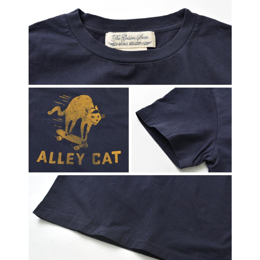 REMI RELIEF（レミレリーフ） LW加工Tシャツ (ALLEY CAT) / メンズ / 半袖 / プリント / 日本製｜rococo｜13