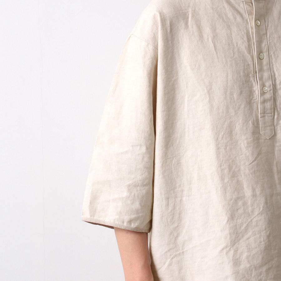 KEMA DESIGNS（ケマデザインズ） リネンコットンクロス ヘンリーネックTシャツ/ 麻 メンズ ハーフ 七分袖 日本製 | kema designs | 12