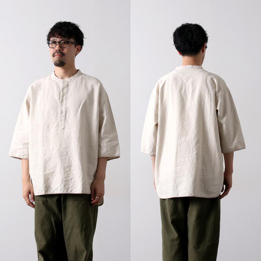 KEMA DESIGNS（ケマデザインズ） リネンコットンクロス ヘンリーネックTシャツ/ 麻 メンズ ハーフ 七分袖 日本製 | kema designs | 14