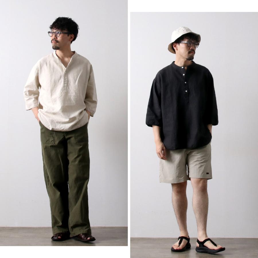 KEMA DESIGNS（ケマデザインズ） リネンコットンクロス ヘンリーネックTシャツ/ 麻 メンズ ハーフ 七分袖 日本製 | kema designs | 15