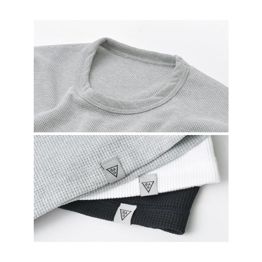 RAG（ラグ） クイックドライワッフル フラットシーマ ハーフスリーブ Tシャツ / メンズ / 五分袖 / サーマル / インナー / 日本製 | RAG | 13