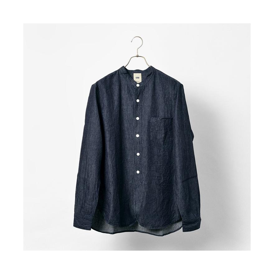 FOB FACTORY（FOBファクトリー） F3470 デニム バンドカラー シャツ / メンズ / 長袖 / 無地 | FOB FACTORY | 04