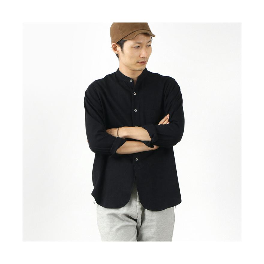 FOB FACTORY（FOBファクトリー） F3470 デニム バンドカラー シャツ / メンズ / 長袖 / 無地 | FOB FACTORY | 05