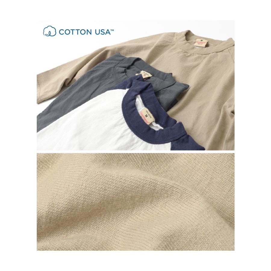 GOODWEAR（グッドウェア） 7分袖 ラグランTシャツ / メンズ レディース / ベースボールT / クルーネック / 無地 / 厚手 | Goodwear | 14