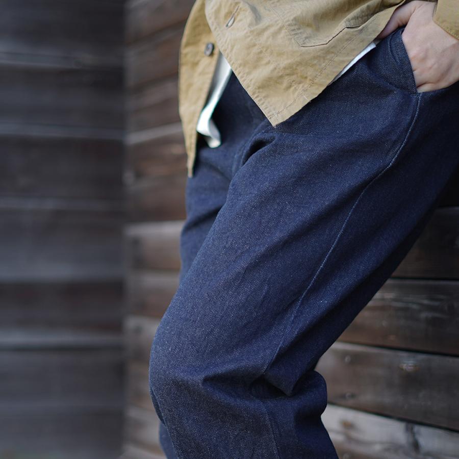 FOB FACTORY（FOBファクトリー） F0508 デニム トラックパンツ / デニムパンツ イージーパンツ ジーンズ ウエストゴム コットン | FOB FACTORY | 09