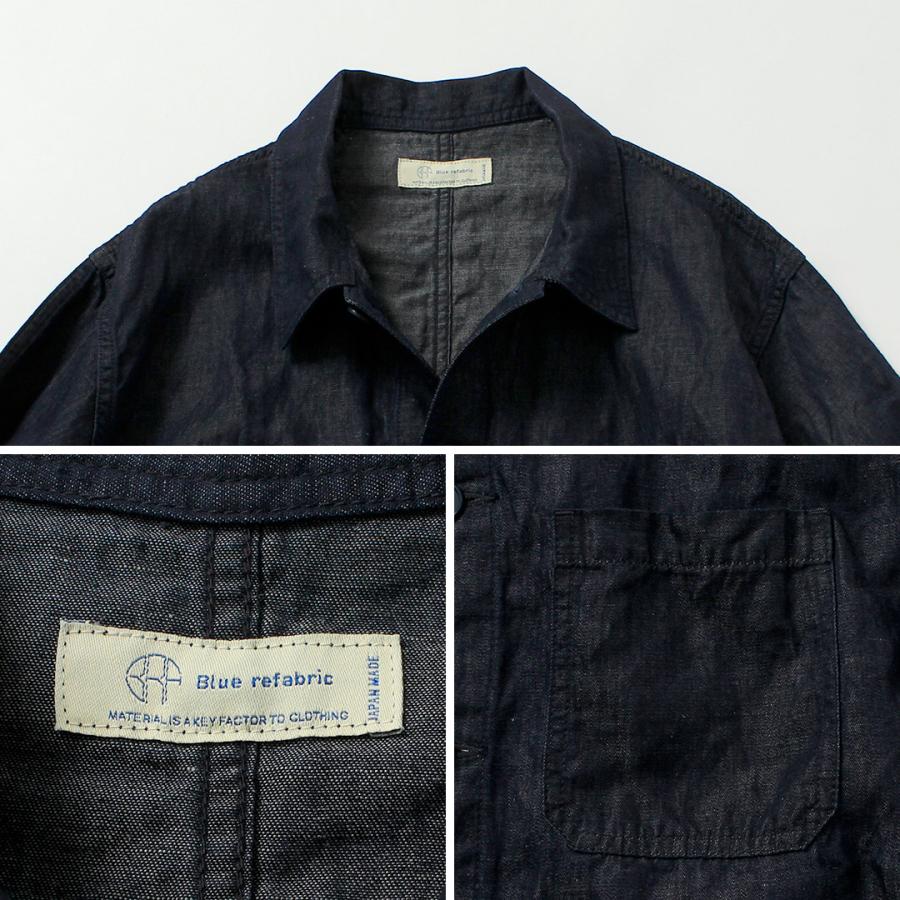 Blue refabric（ブルーリファブリック） コットンリネンデニム フレンチカバーオールジャケット 日本製 / サマーデニム |  | 16