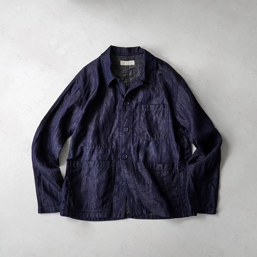 Blue refabric（ブルーリファブリック） コットンリネンデニム フレンチカバーオールジャケット 日本製 / サマーデニム |  | 02