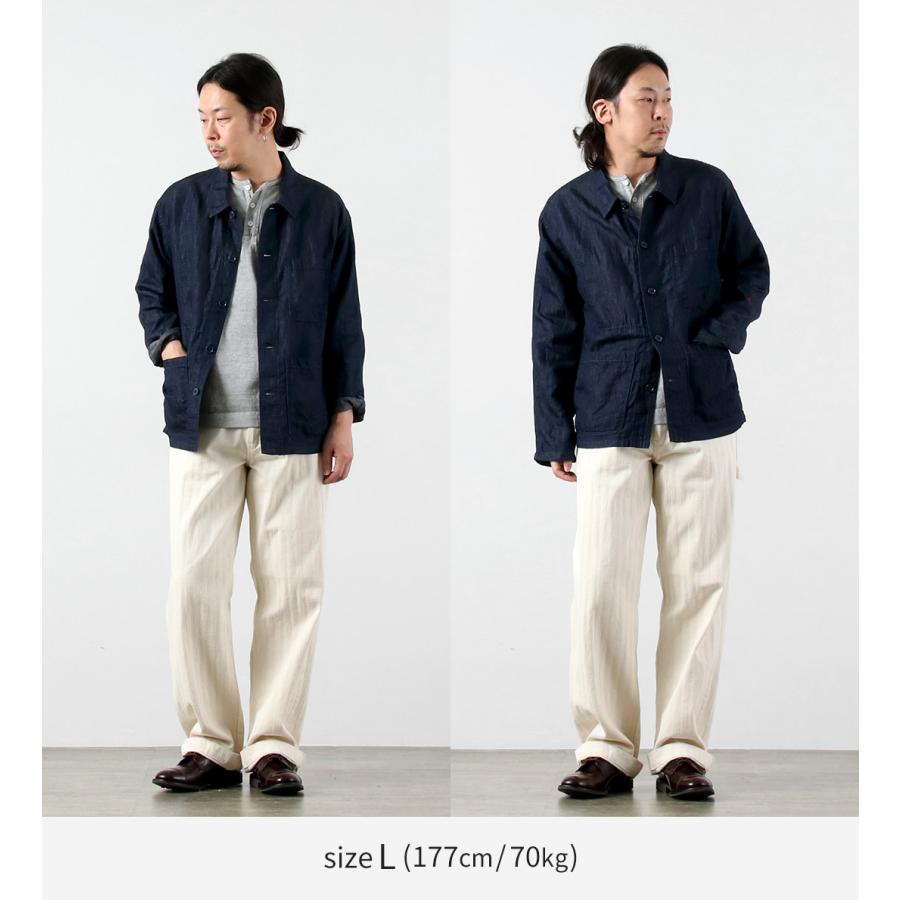 Blue refabric（ブルーリファブリック） コットンリネンデニム フレンチカバーオールジャケット 日本製 / サマーデニム |  | 03