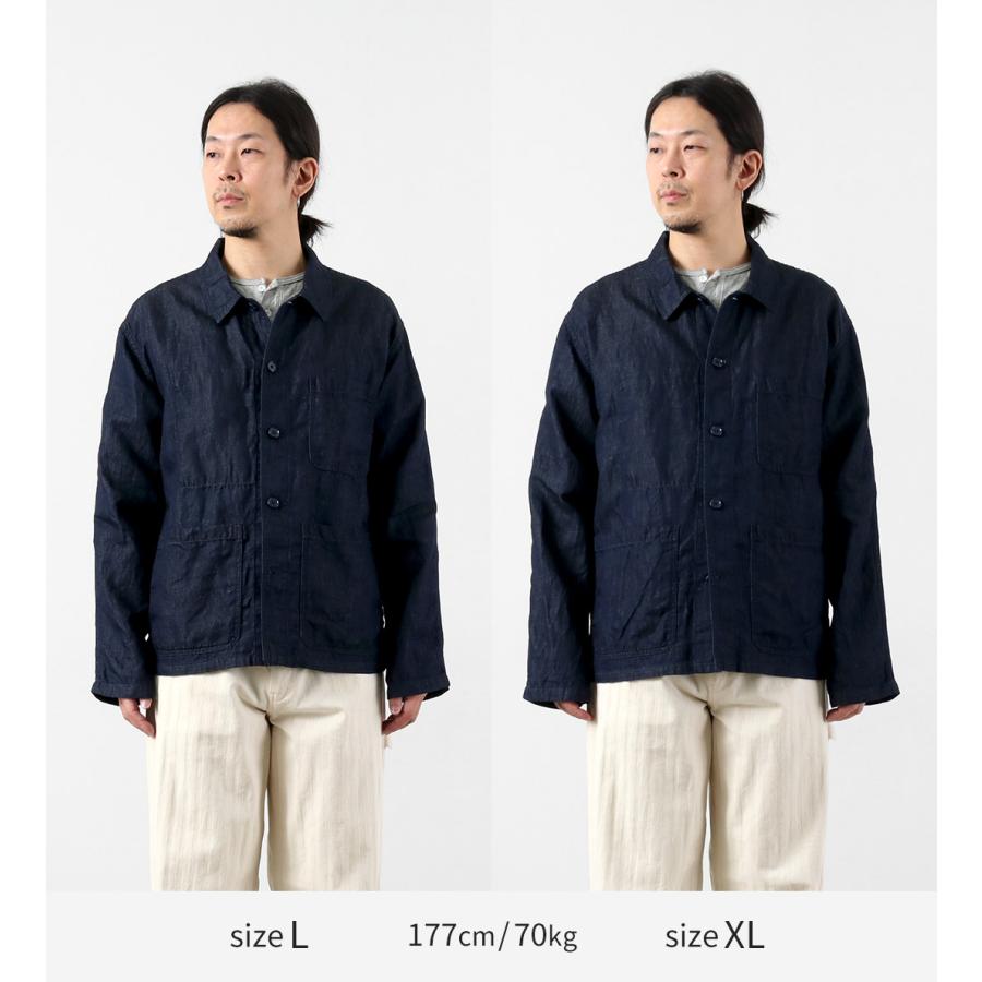 Blue refabric（ブルーリファブリック） コットンリネンデニム フレンチカバーオールジャケット 日本製 / サマーデニム |  | 04