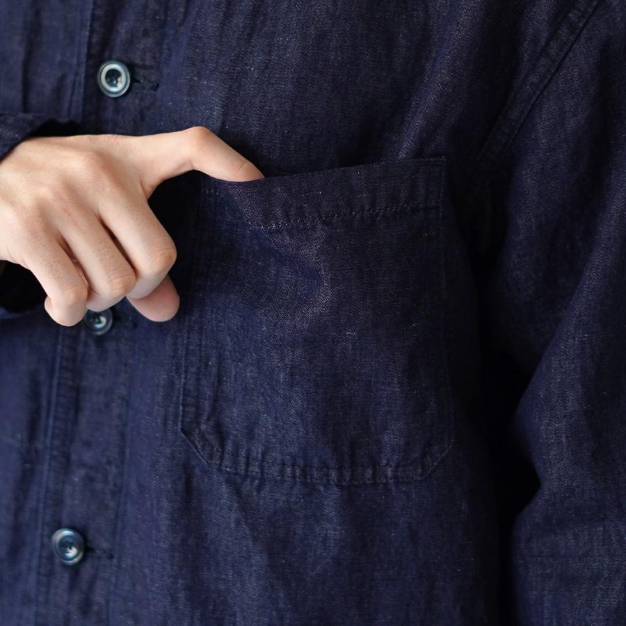 JAPAN BLUE JEANS（ジャパンブルージーンズ） 別注 RJB7070 コットンリネンデニム フレンチカバーオールジャケット / 夏デニム | JAPAN BLUE JEANS | 08