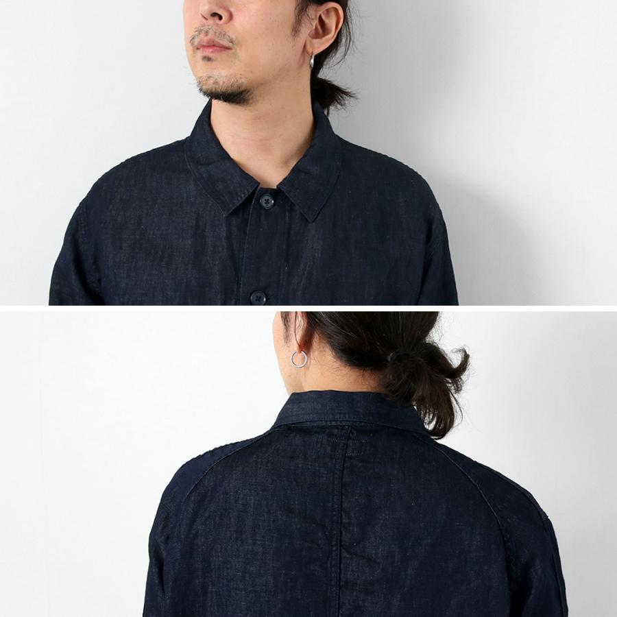 Blue refabric（ブルーリファブリック） コットンリネンデニム フレンチカバーオールジャケット 日本製 / サマーデニム |  | 08
