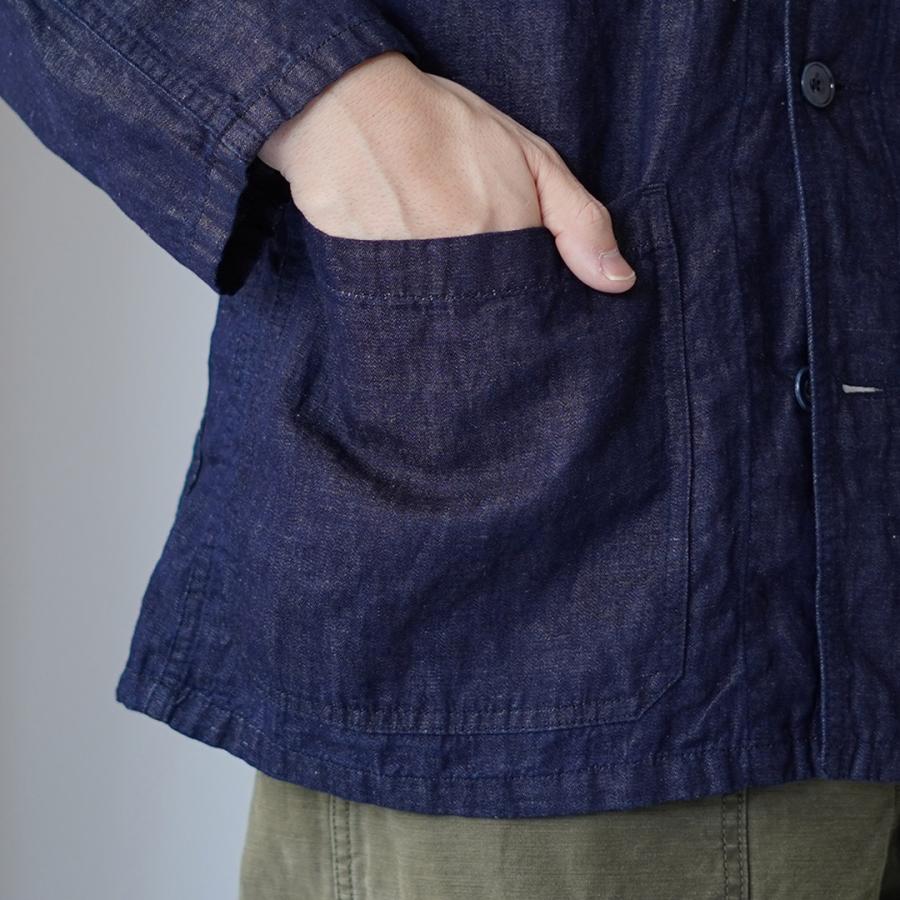 JAPAN BLUE JEANS（ジャパンブルージーンズ） 別注 RJB7070 コットンリネンデニム フレンチカバーオールジャケット / 夏デニム | JAPAN BLUE JEANS | 09