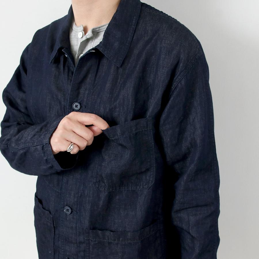 Blue refabric（ブルーリファブリック） コットンリネンデニム フレンチカバーオールジャケット 日本製 / サマーデニム |  | 09