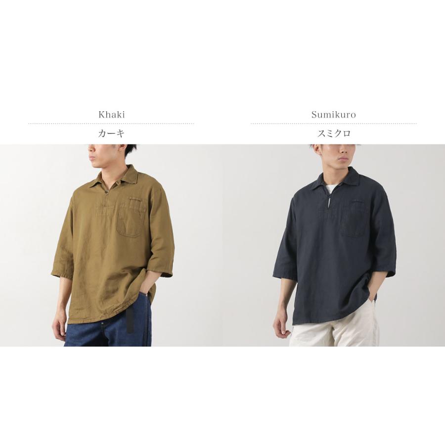 JAPAN BLUE JEANS（ジャパンブルージーンズ） CODE:SILVER ミリタリープルオーバーシャツ / ミリタリー コックシャツ 七分袖 | JAPAN BLUE JEANS | 03