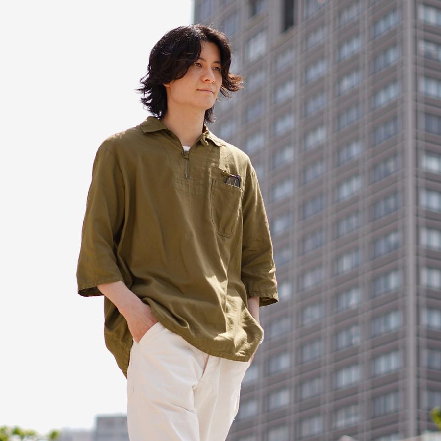 JAPAN BLUE JEANS（ジャパンブルージーンズ） CODE:SILVER ミリタリープルオーバーシャツ / ミリタリー コックシャツ 七分袖 | JAPAN BLUE JEANS | 11