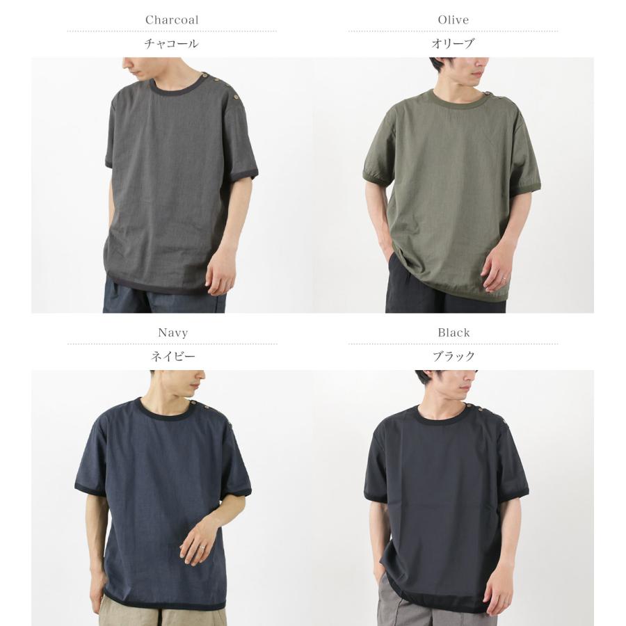 RE MADE IN TOKYO JAPAN（アールイー） リネン クールマックス ボタンバスク / メンズ 半袖 シャツ 麻 COOLMAX 日本製 | Re made in tokyo japan | 05