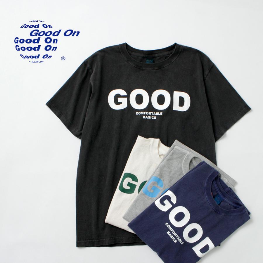 GOOD ON（グッドオン） カラー別注 グッドオン ロゴ ショートスリーブ Tシャツ / 半袖 プリント ピグメントダイ 綿 コットン メンズ | GOOD ON