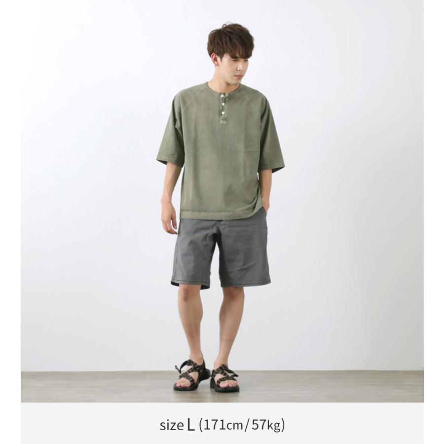 GOOD ON（グッドオン） 別注 ハーフスリーブ ヘビー レトロ ヘンリーネック Tシャツ / ヘビーウェイト メンズ 五分袖 無地 | GOOD ON | 13