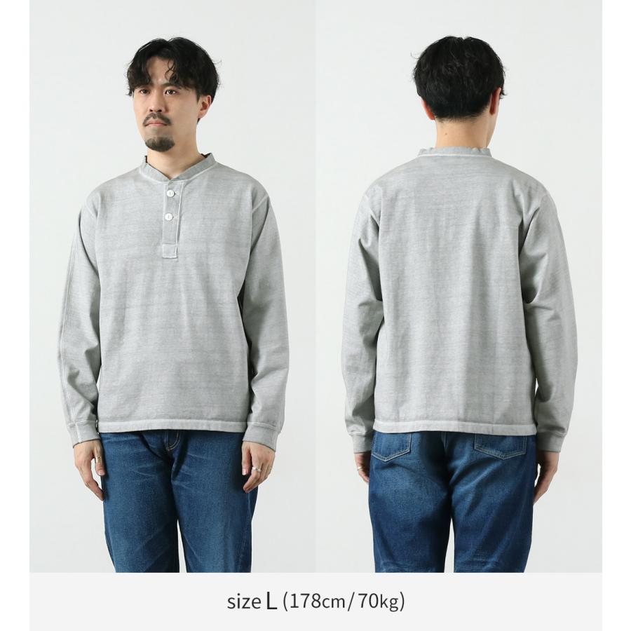 GOOD ON（グッドオン） ロングスリーブ ヘビー ヘンリーTシャツ / メンズ カットソー 長袖 無地 ピグメントダイ USAコットン | GOOD ON | 17
