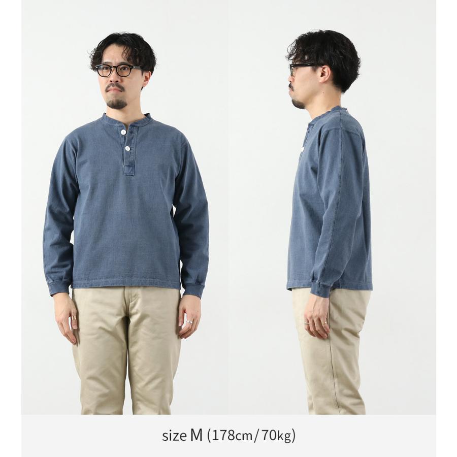 GOOD ON（グッドオン） ロングスリーブ ヘビー ヘンリーTシャツ / メンズ カットソー 長袖 無地 ピグメントダイ USAコットン | GOOD ON | 18
