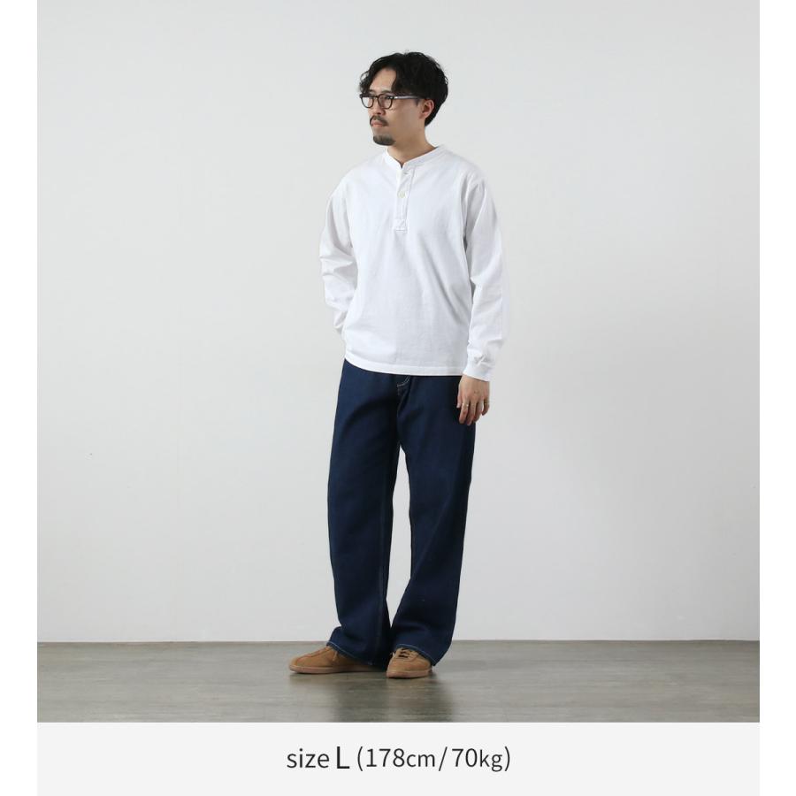 GOOD ON（グッドオン） ロングスリーブ ヘビー ヘンリーTシャツ / メンズ カットソー 長袖 無地 ピグメントダイ USAコットン | GOOD ON | 08