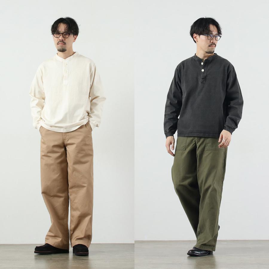 GOOD ON（グッドオン） ロングスリーブ ヘビー ヘンリーTシャツ / メンズ カットソー 長袖 無地 ピグメントダイ USAコットン | GOOD ON | 09