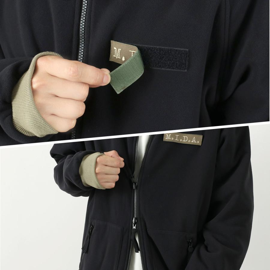 M.I.D.A. M.I.D.A.（ミダ） ポーラテック ボアフリース ZIP-UP