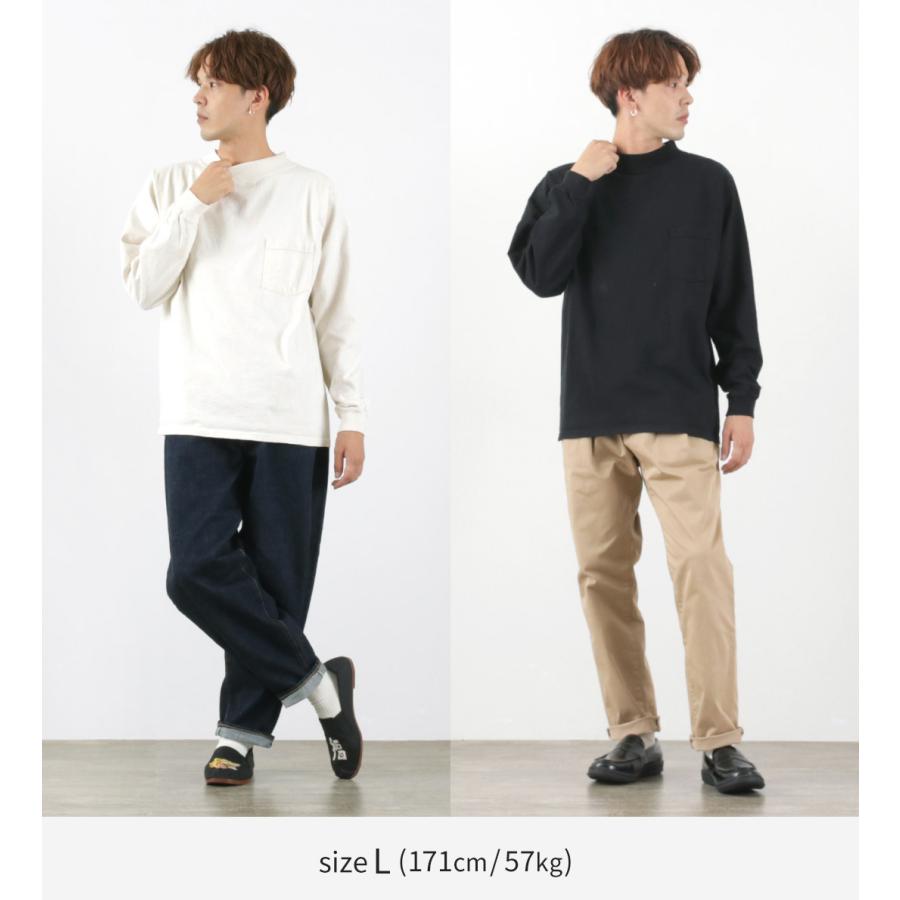Goodwear（グッドウェア） ロングスリーブ モックネック ポケットT