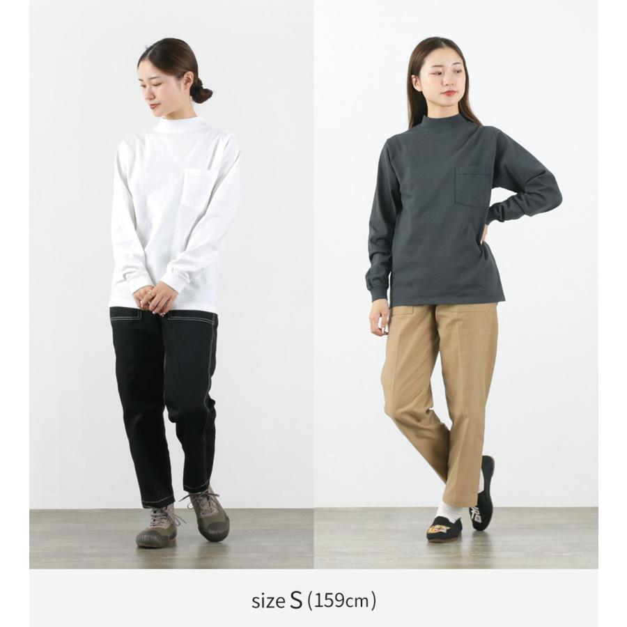 Goodwear（グッドウェア） ロングスリーブ モックネック ポケットT