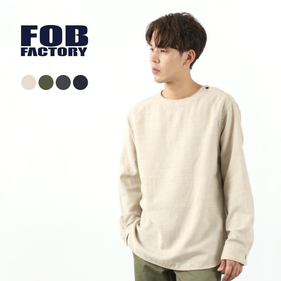 FOB FACTORY F3483 C/Wスリーピングシャツ ネイビー L FOB FACTORY - F3483 / C/W SLEEPING SHIRT / コットンウール