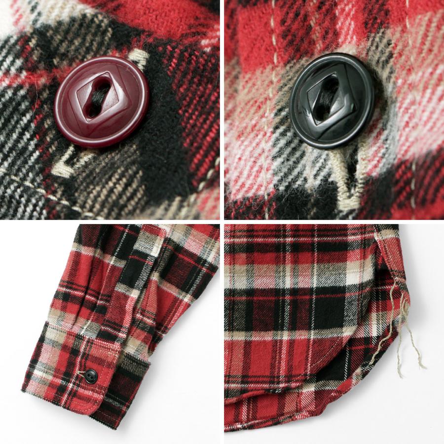 FOB FACTORY（FOBファクトリー） F3481 ヘビー ネル ワークシャツ メンズ ライトアウター シャツジャケット 長袖 | FOB FACTORY | 14