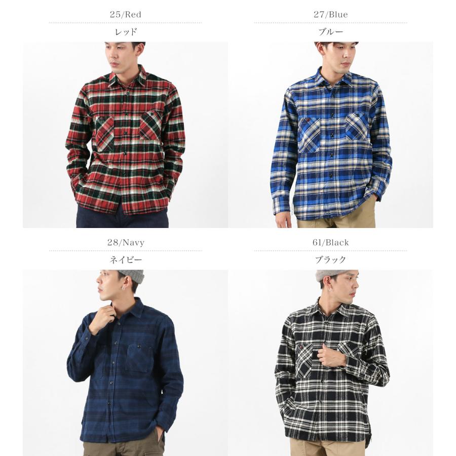 FOB FACTORY（FOBファクトリー） F3481 ヘビー ネル ワークシャツ メンズ ライトアウター シャツジャケット 長袖 | FOB FACTORY | 05