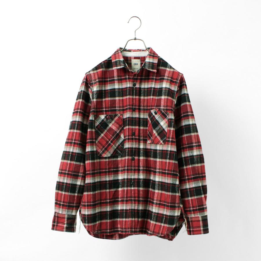 FOB FACTORY（FOBファクトリー） F3481 ヘビー ネル ワークシャツ メンズ ライトアウター シャツジャケット 長袖 | FOB FACTORY | 06