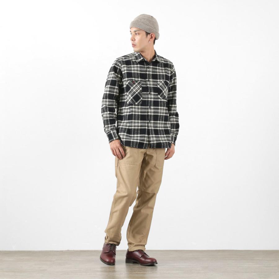 FOB FACTORY（FOBファクトリー） F3481 ヘビー ネル ワークシャツ メンズ ライトアウター シャツジャケット 長袖 | FOB FACTORY | 08