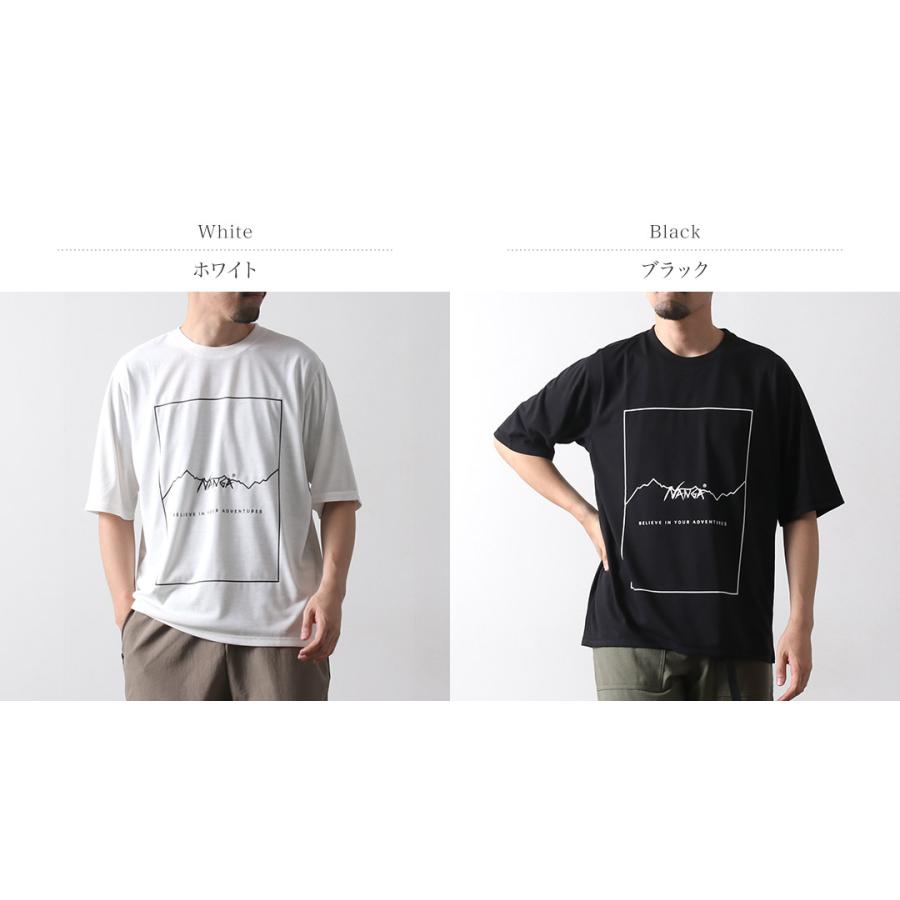 NANGA（ナンガ） ドライミックス フレームロゴTシャツ / メンズ 半袖 プリント 吸水速乾 UVカット 毛玉防止 | NANGA | 03