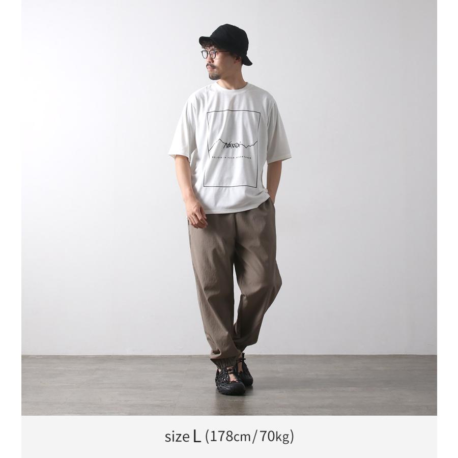 NANGA（ナンガ） ドライミックス フレームロゴTシャツ / メンズ 半袖 プリント 吸水速乾 UVカット 毛玉防止 | NANGA | 05